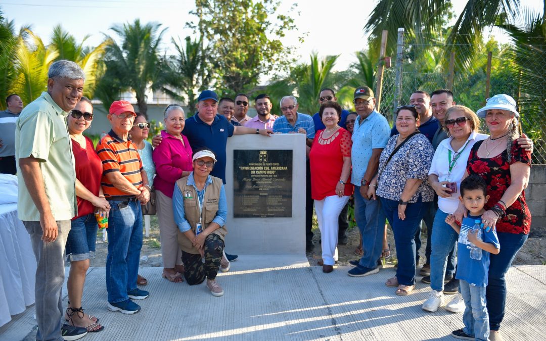 CAMPO ROJO CELEBRA PAVIMENTACIÓN EN COLONIA AMERICANA