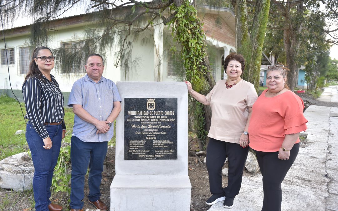 Municipalidad de Puerto Cortés invierte más de L.7.8 millones en pavimentación en Barrio San Ramón