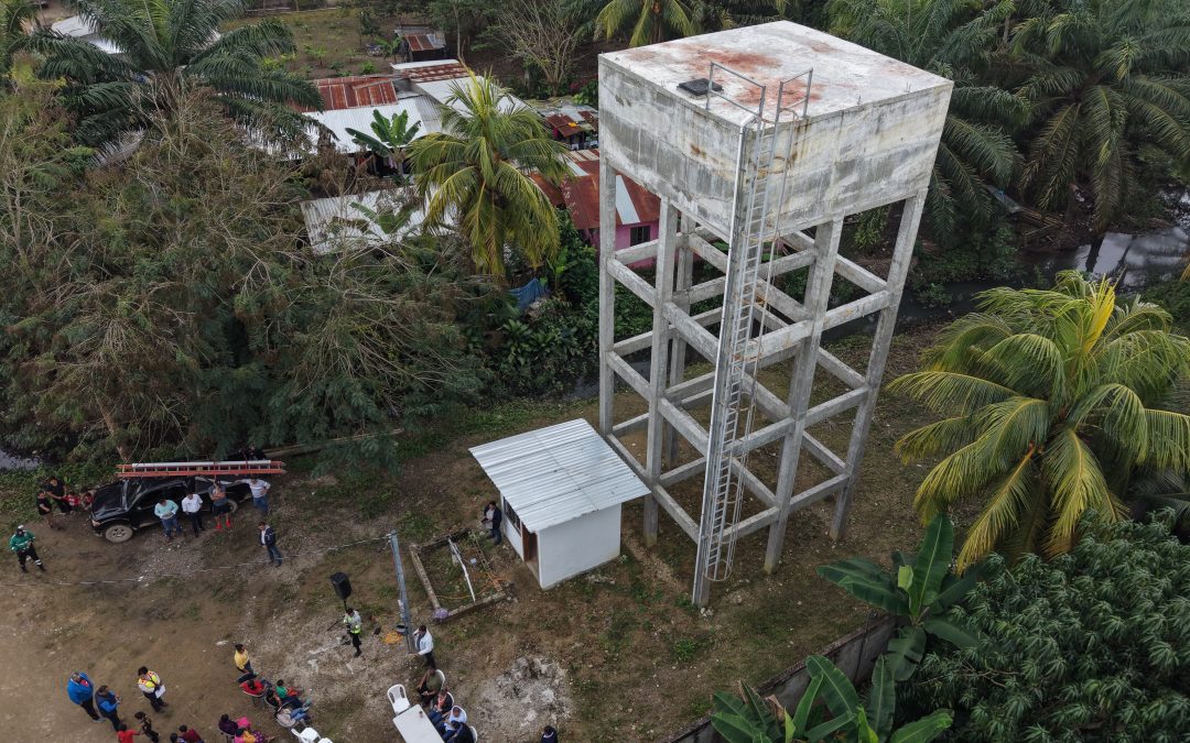 Municipalidad de Puerto Cortés garantiza agua con nuevo tanque en Aldea Nueva Ticamaya