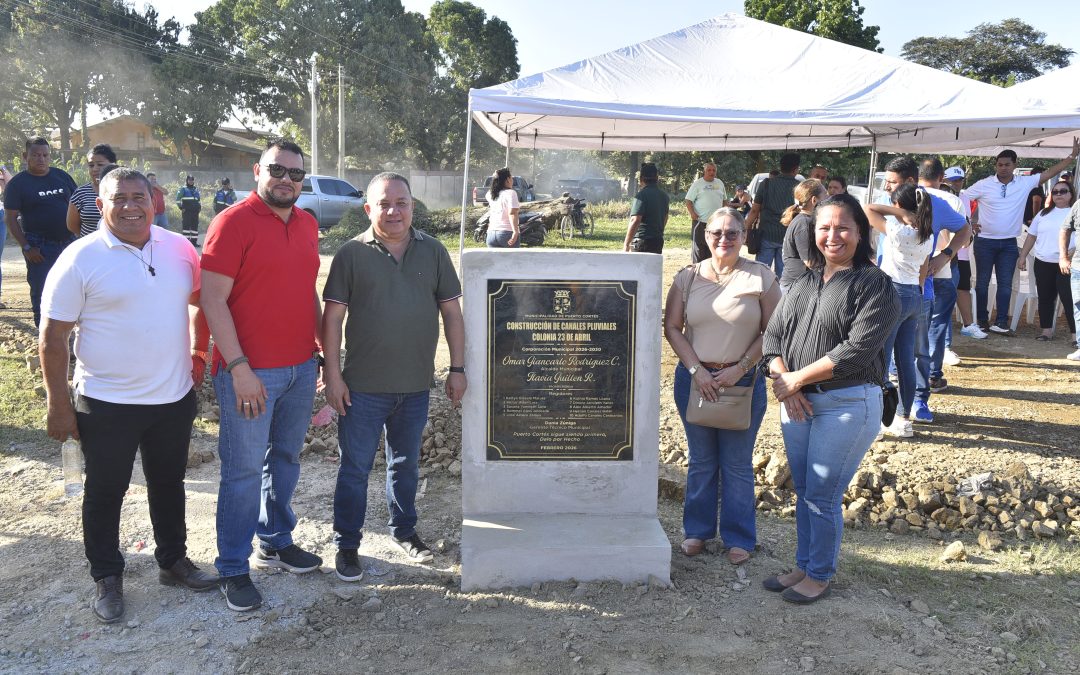 Puerto Cortés refuerza infraestructura pluvial en colonia 23 de Abril