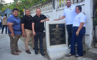 Gobierno local entrega obra de pavimentación en Las Palmas