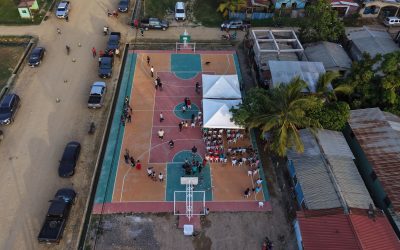 La Municipalidad de Puerto Cortés impulsa el deporte con nueva cancha multiuso en colonia La Esperanza