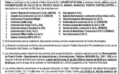 AVISO DE LICITACIÓN