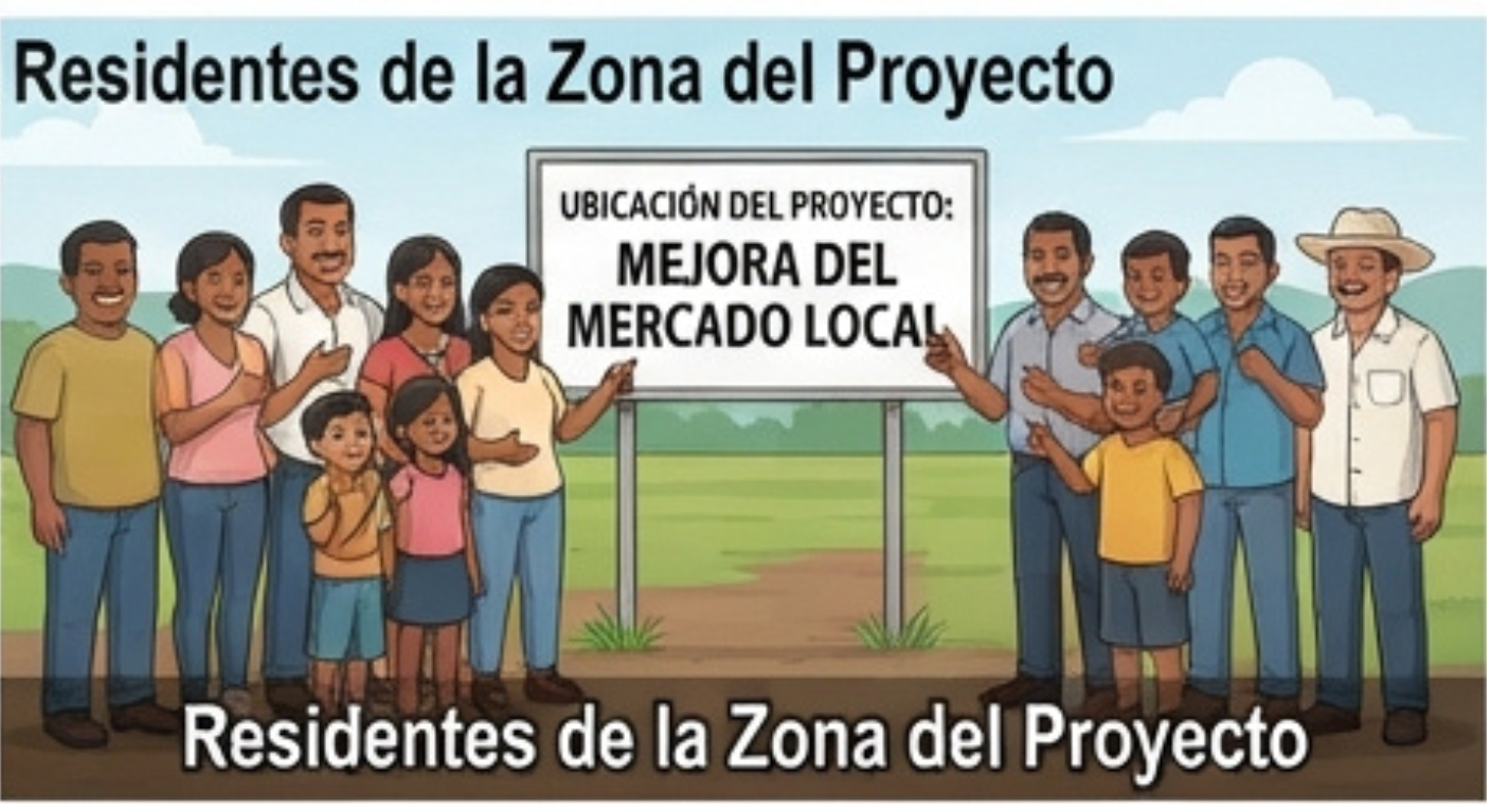Residentes de la zona donde se desarrollará el proyecto.